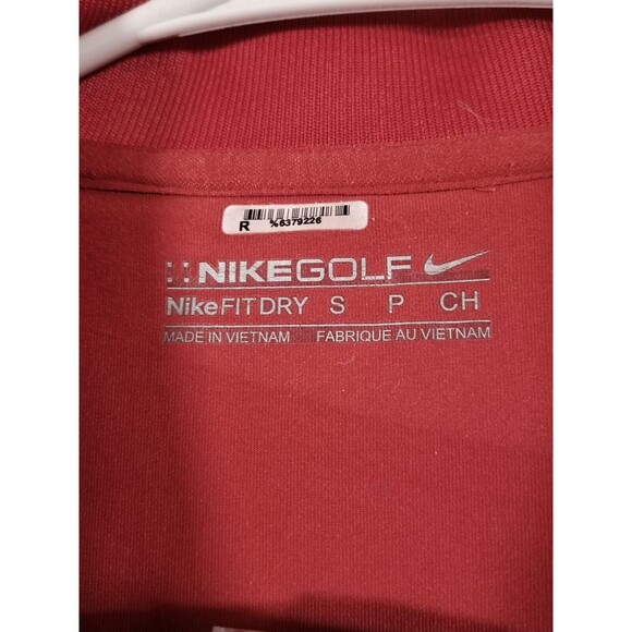 Nike Golf Polo Shirt Men's Small Red Striped  Lansdowne  Raymond James Logos - Picture 4 of 11